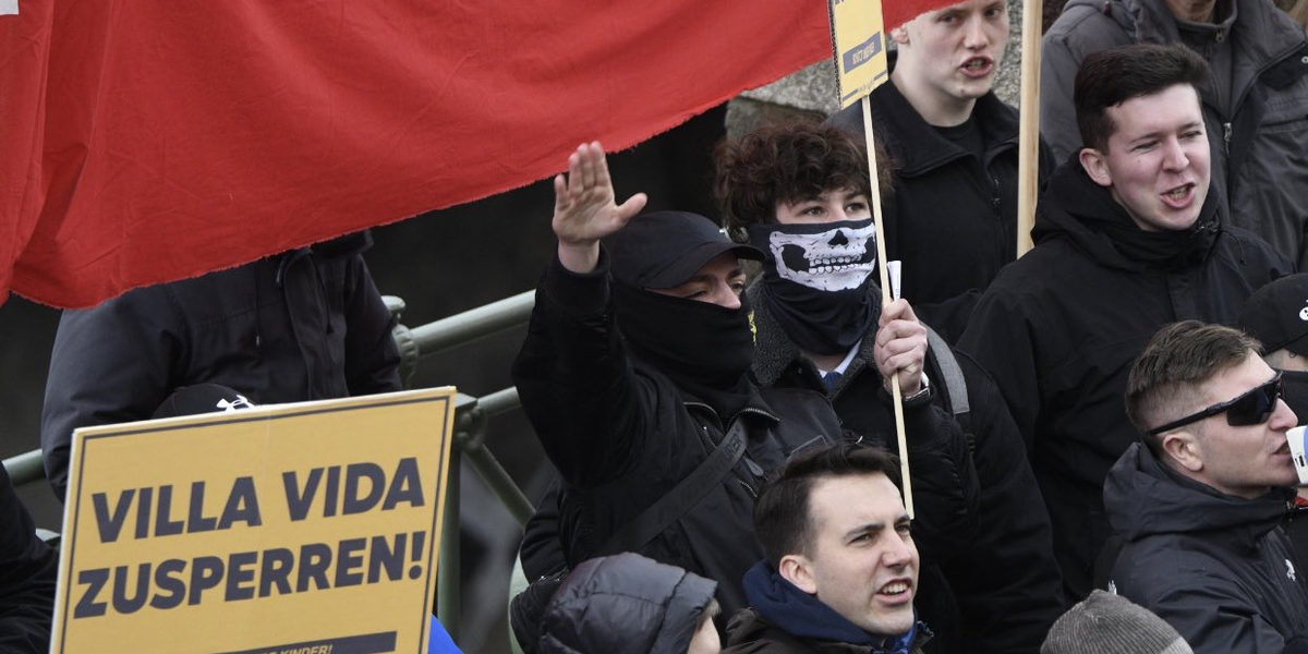 Identitäre bei Kampfsportevent in Niederösterreich Österreich