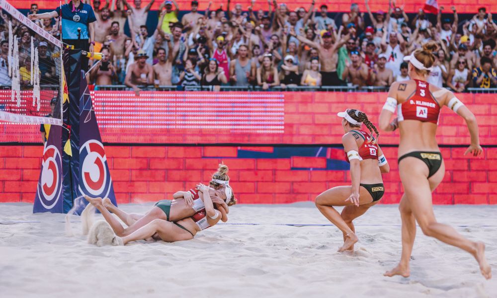 Österreichs Beach Volleyballerinnen am Heumarkt im Halbfinale Sport