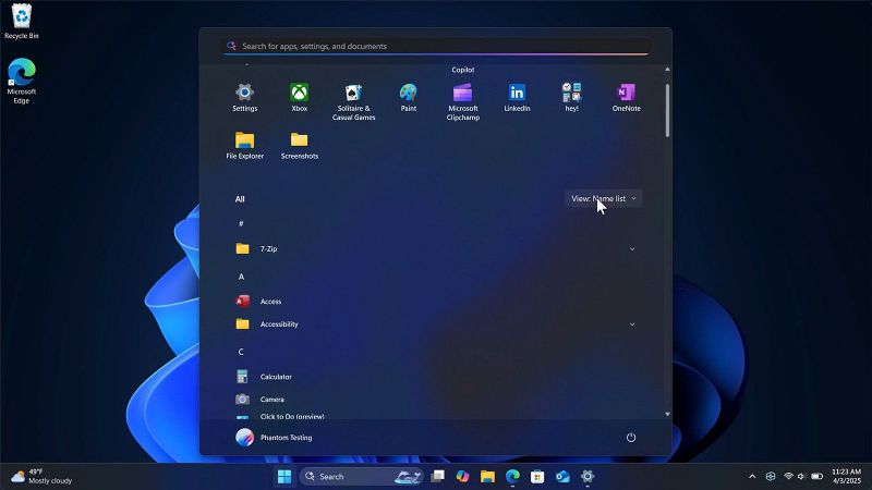 Microsoft testet überarbeitetes Startmenü für Windows 11