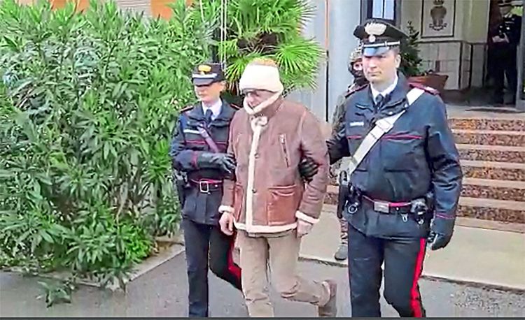Matteo Messina Denaro bei seiner Verhaftung in Palermo