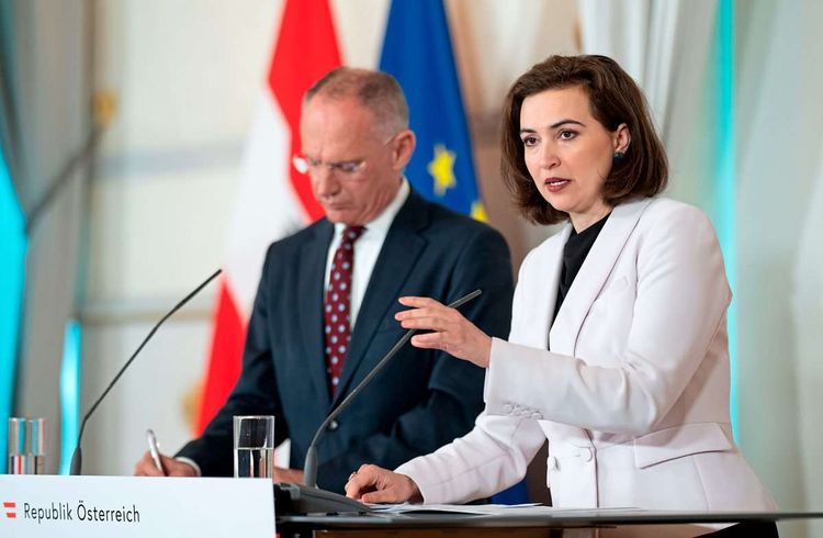 Innenminister Gerhard Karner (ÖVP) und Justizministerin Alma Zadić (Grüne)