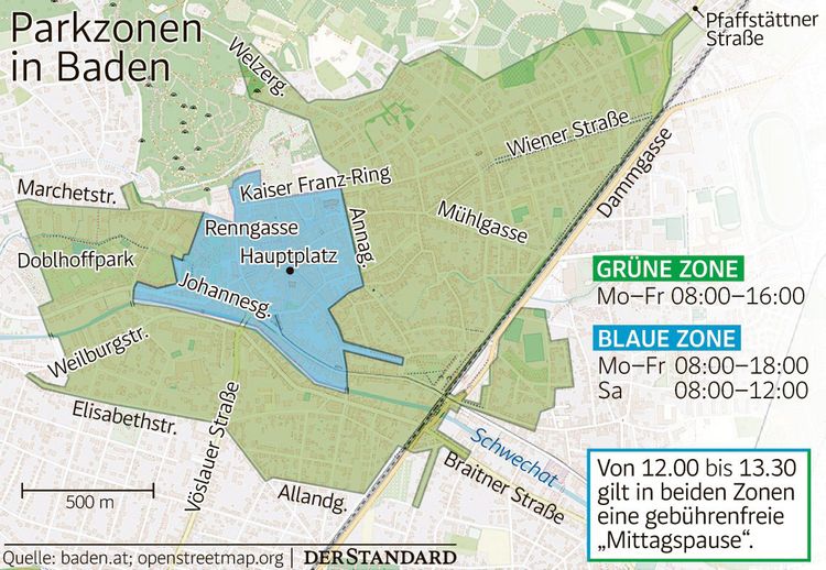 Zwist ums Parken in der Kurstadt Baden - Niederösterreich -   › Inland