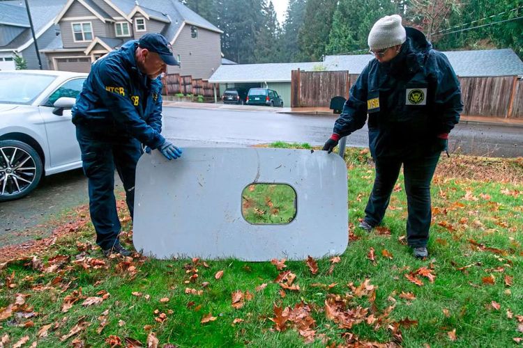 Das abgerissene Flugzeugteil landete in einem Garten in Portland