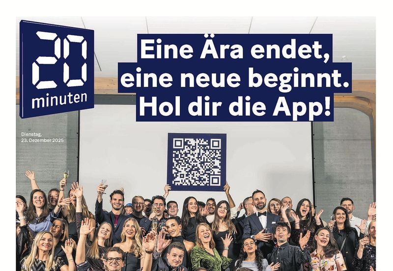 Größte Tageszeitung der Schweiz "20 Minuten" verabschiedet von Print