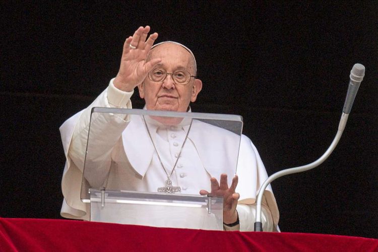 Papst Franziskus beim Angelus-Gebet am Sonntag.