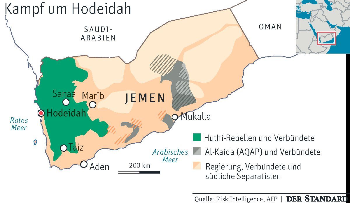 Entscheidende Schlacht um Hodeidah im Jemen - Nahost - derStandard.de ...