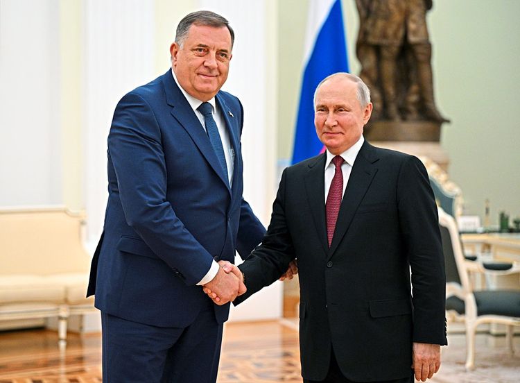 Dodik und Putin in Moskau.