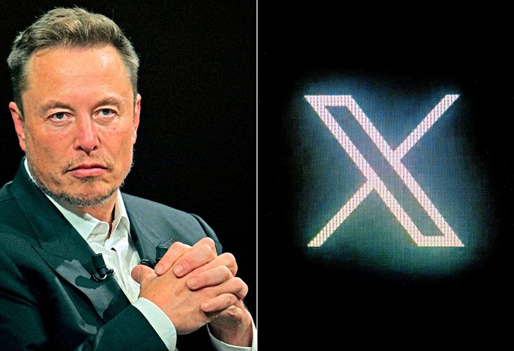 Elon Musk, ein X-Logo