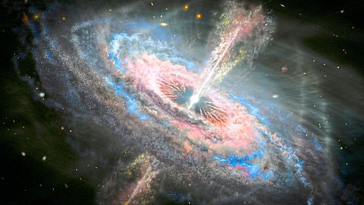 Galaxie mit Quasar