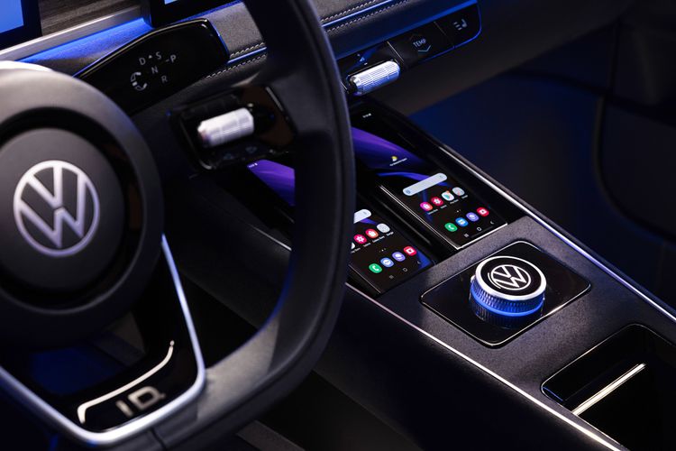 Das Bild zeigt das Cockpit des neuen Volkswagen ID2.all