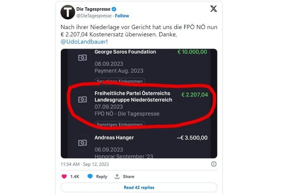 Screenshot: X / Tagespresse