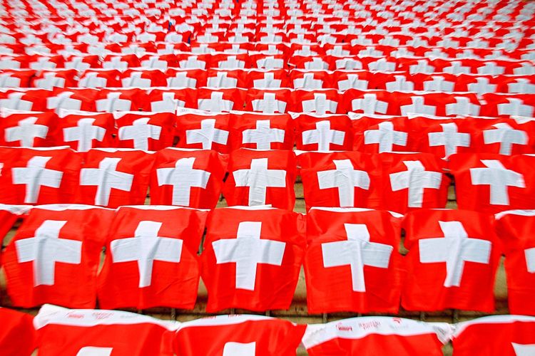 Schweiz Flagge Fußball