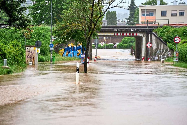 Überschwemmung in bayrischem Dorf