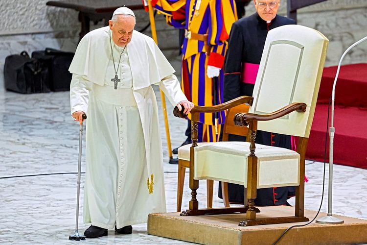 Papst Franziskus bei seiner wöchentlichen Audienz. 