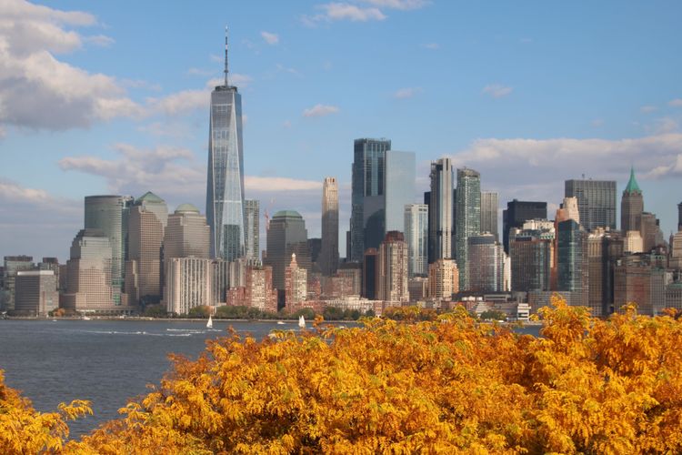 Herbstferien in New York; Bootsausflug nach Ellis Island / Ausblick auf Lower Manhattan!