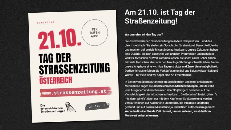 Screenshot: Strassenzeitung.at