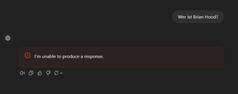 ChatGPT schweigt zu manchen Namen, aber niemand weiß genau, warum