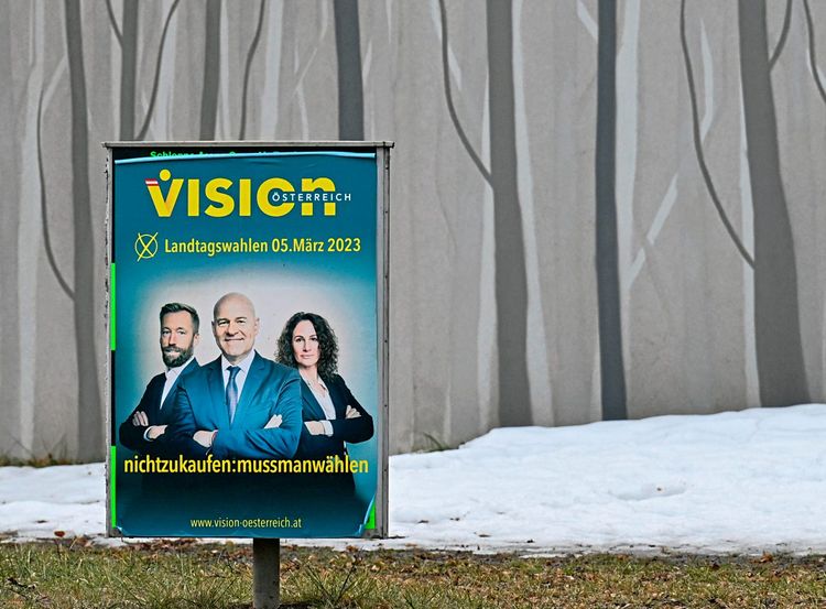 Ein Wahlplakat der Vision Österreich.