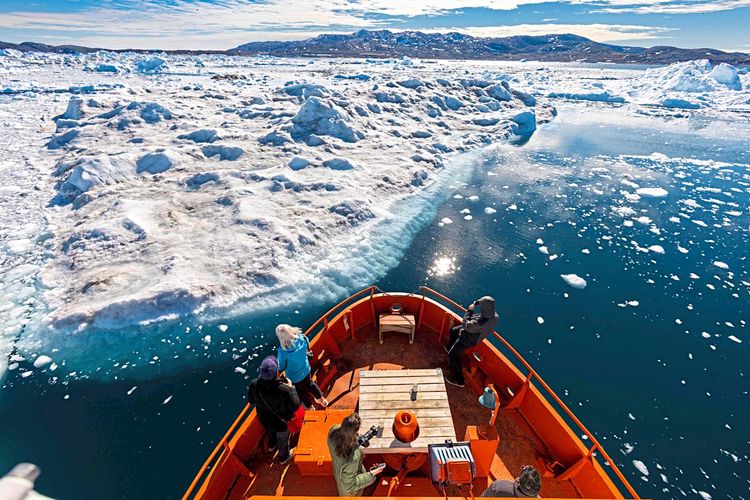 Ein Schiff vor Grönland (Symbolfoto).