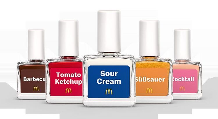 Die Nagellack-Kollektion besteht aus fünf Farben, inspiriert von den beliebtesten Saucen