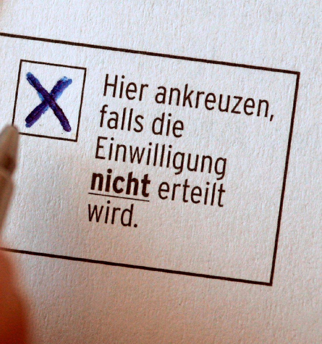 Schweigen gilt nicht als Einwilligung in Datenverarbeitung