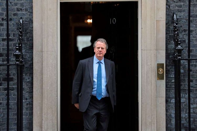 Alister Jack verlässt die 10 Downing Street nach einer Kabinettssitzung.