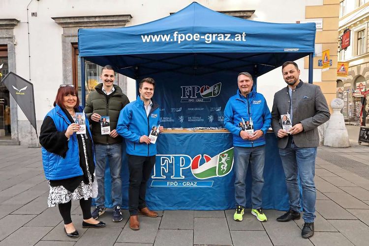 Ein Infostand der FPÖ Graz