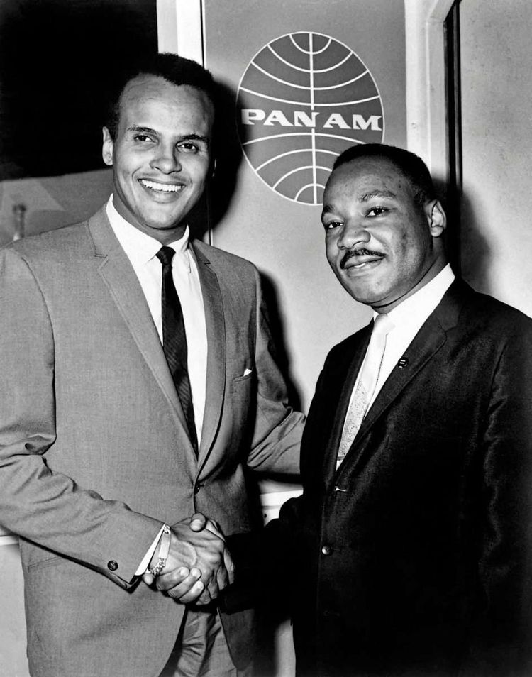 Harry Belafonte (li.) 1964 mit Martin Luther King.