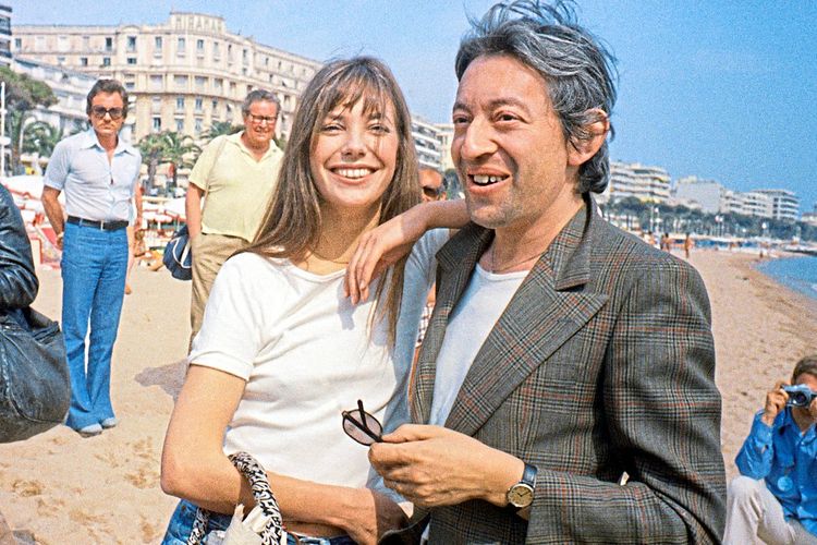 Jane Birkin mit Serge Gainsbourg 1974 bei den Filmfestspielen in Cannes.