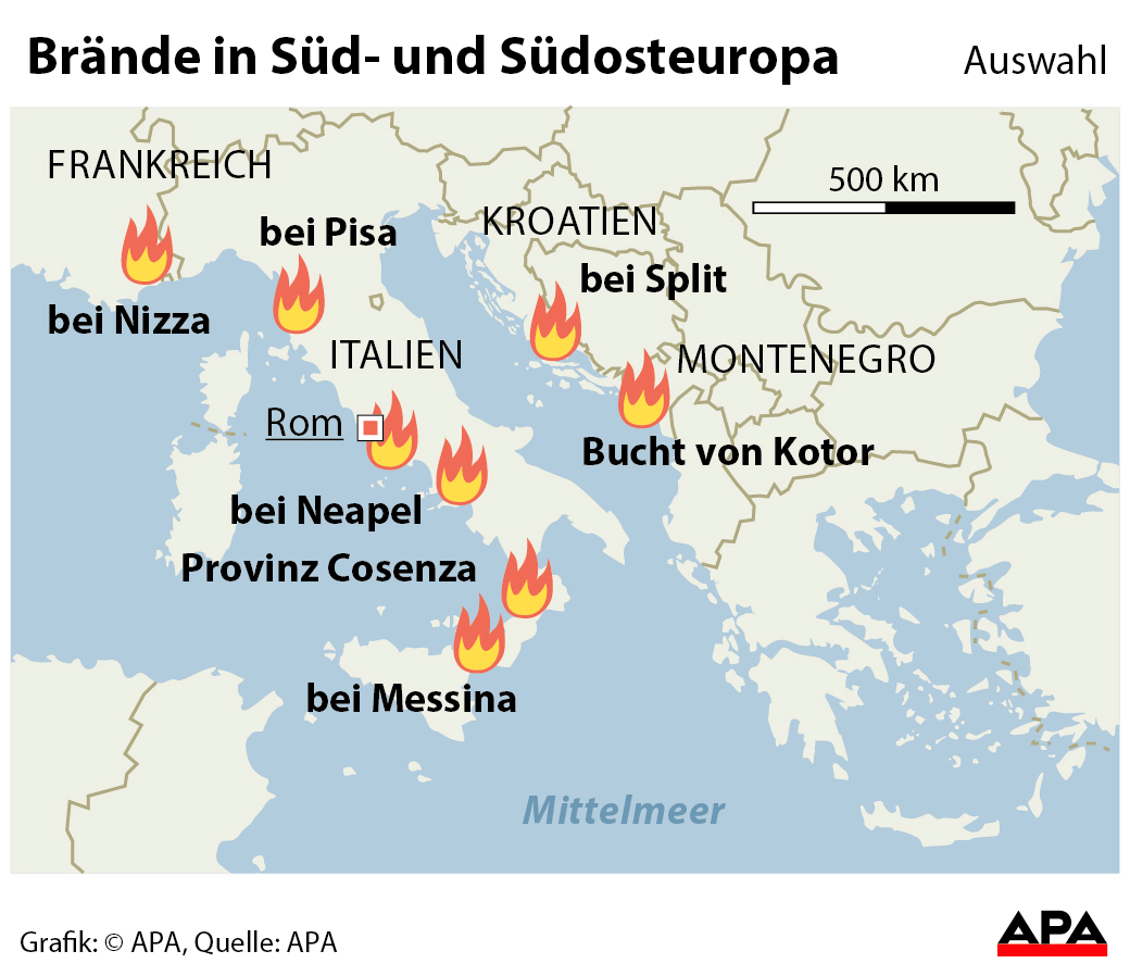 Waldbrände halten Südeuropa und Kanada in Atem - International