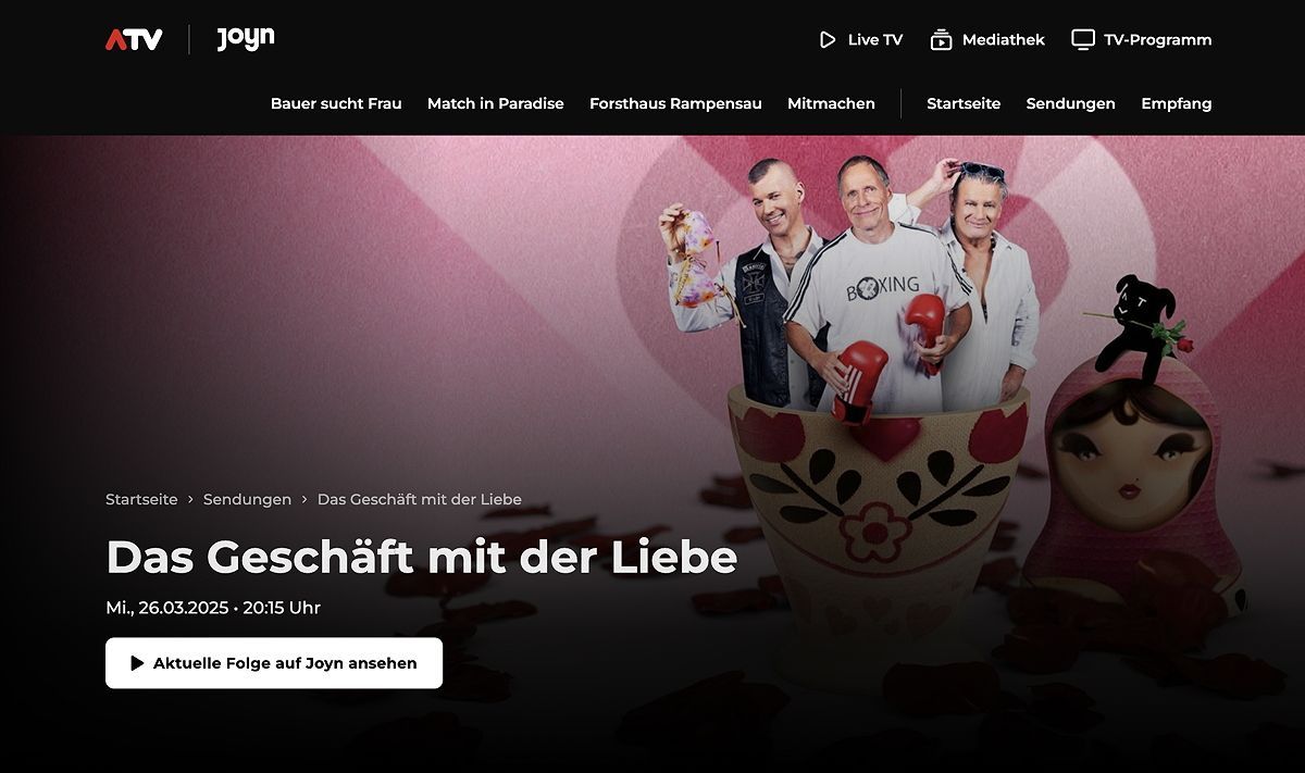 atv das geschäft mit der liebe