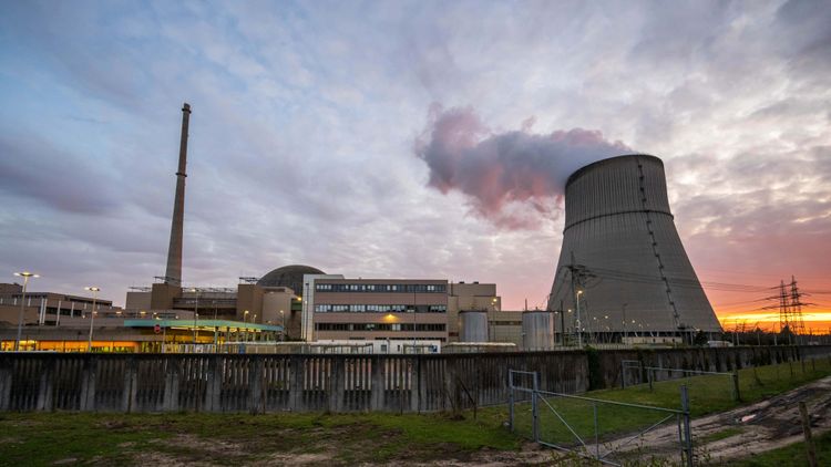 Ein Blick auf das Atomkraftwert Emsland in Deutschland.