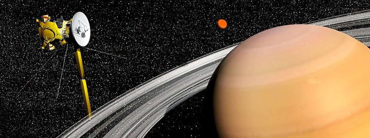 Raumsonde Cassini und Saturn