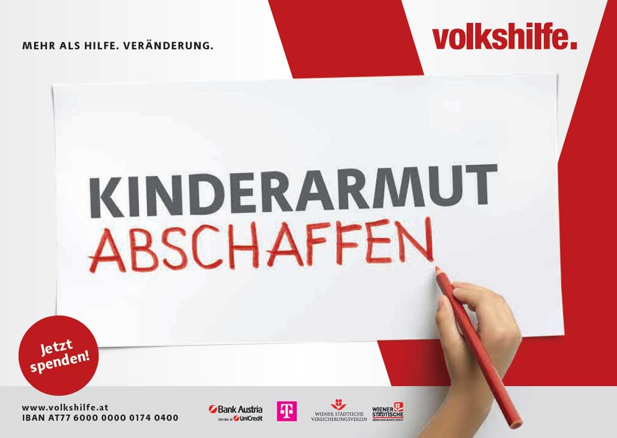 Volkshilfe-Kampagne Sagt Der Kinderarmut Den Kampf An - Werbung ...