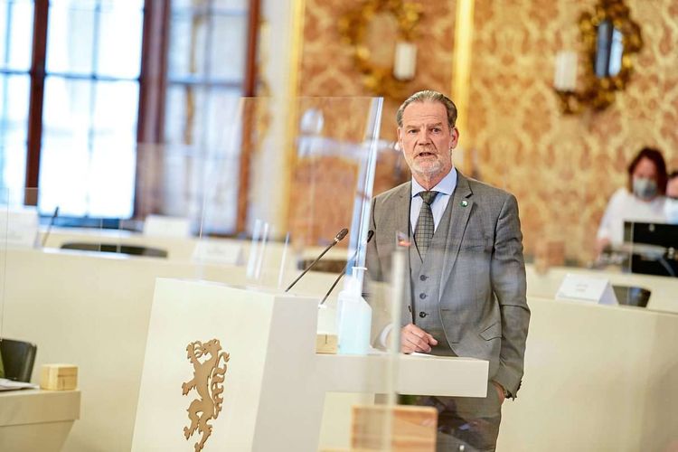 Gerald Deutschmann, FPÖ Steiermark im steirischen Landtag bei einer Rede.