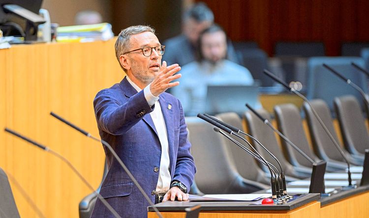 FPÖ-Chef Herbert Kickl redet im Parlament