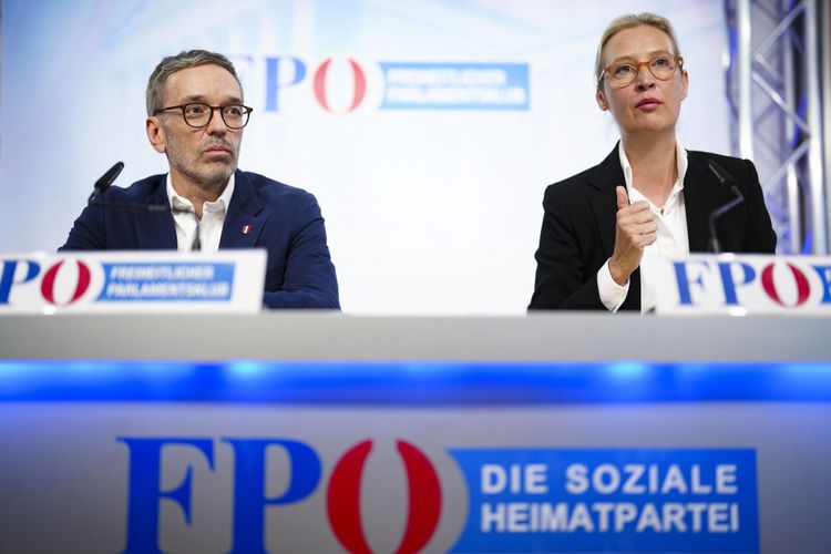 FPÖ-Chef Herbert Kickl und AfD-Vorsitzende Alice Weidel