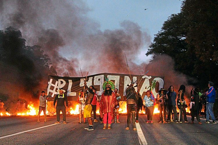 Protest Brasilien Indigene
