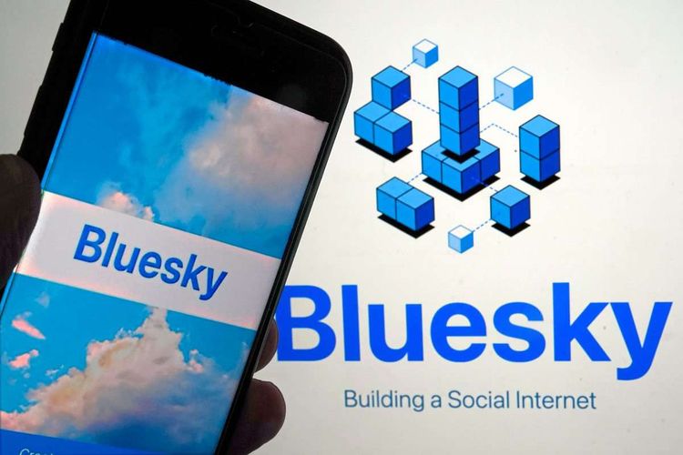 Die Bluesky-App.