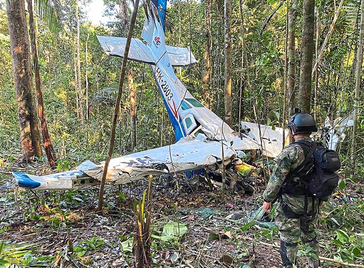 Abgestürzte Propellermaschine Kolumbien