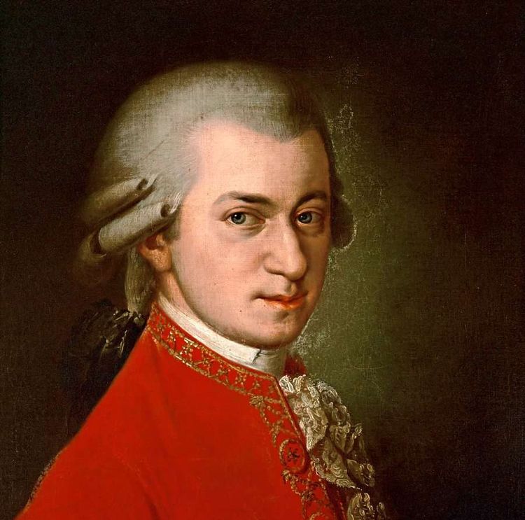 Mozart auf Gemälde