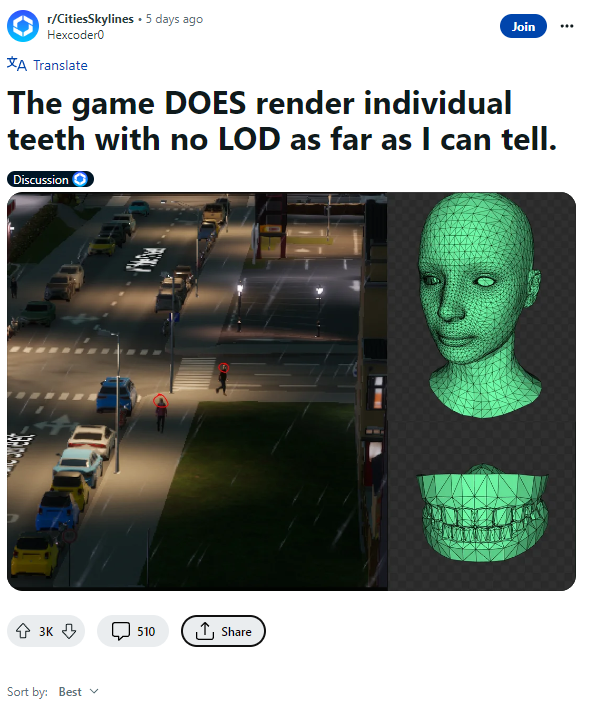 Nein, Zähne sind nicht der Grund für die Performance-Probleme von Cities:  Skylines 2 - Blockbuster-Games -  › Web