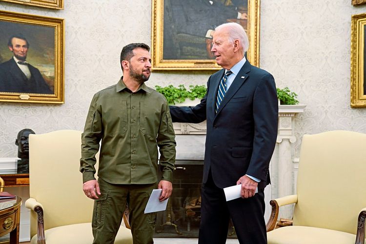 US-Präsident Joe Biden und der ukrainische Präsident Wolodymyr Selenskyj.
