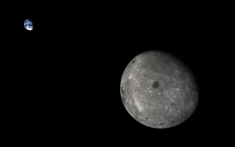 Mond, Erde, Rückseite, China