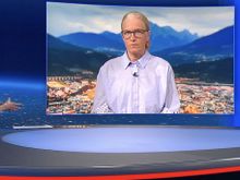 Gletscherforscherin Andrea Laufer, samt Bergpanorama aus Innsbruck zugeschaltet in die ZiB 2 zu Margit Laufer. 