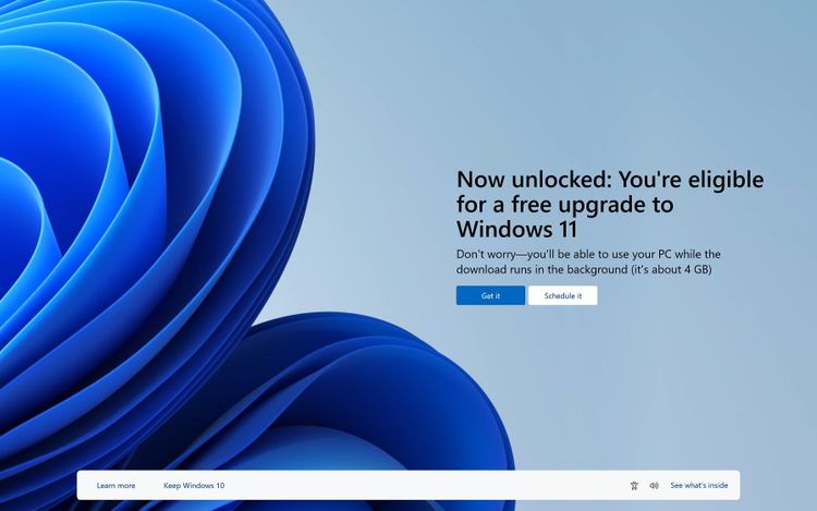 Einschaltung für Windows 11 in Windows 10