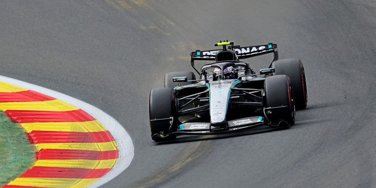 Image accompanying Der Standard coverage of the Belgian Grand Prix qualifying session.