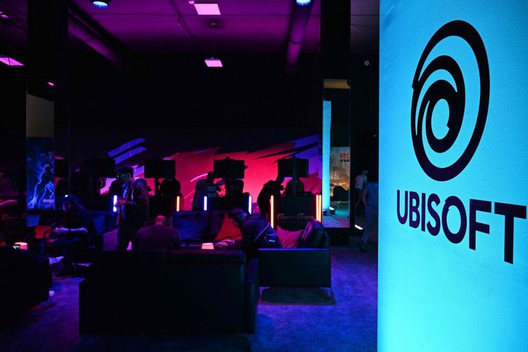 Bild zeigt einen Messestand von Spielehersteller Ubisoft