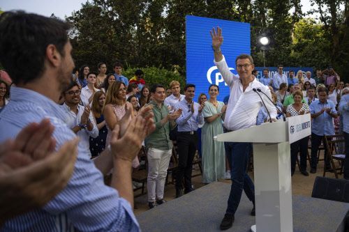 Alberto Nuñez Feijóo, Chef des spanischen Partido Popular, spricht Anfang der Woche in Barcelona.