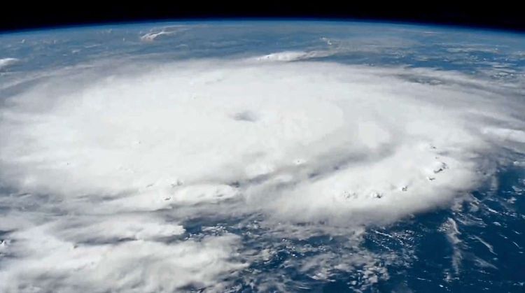 Hurrikan Beryl, gesehen von der Internationales Raumstation ISS aus